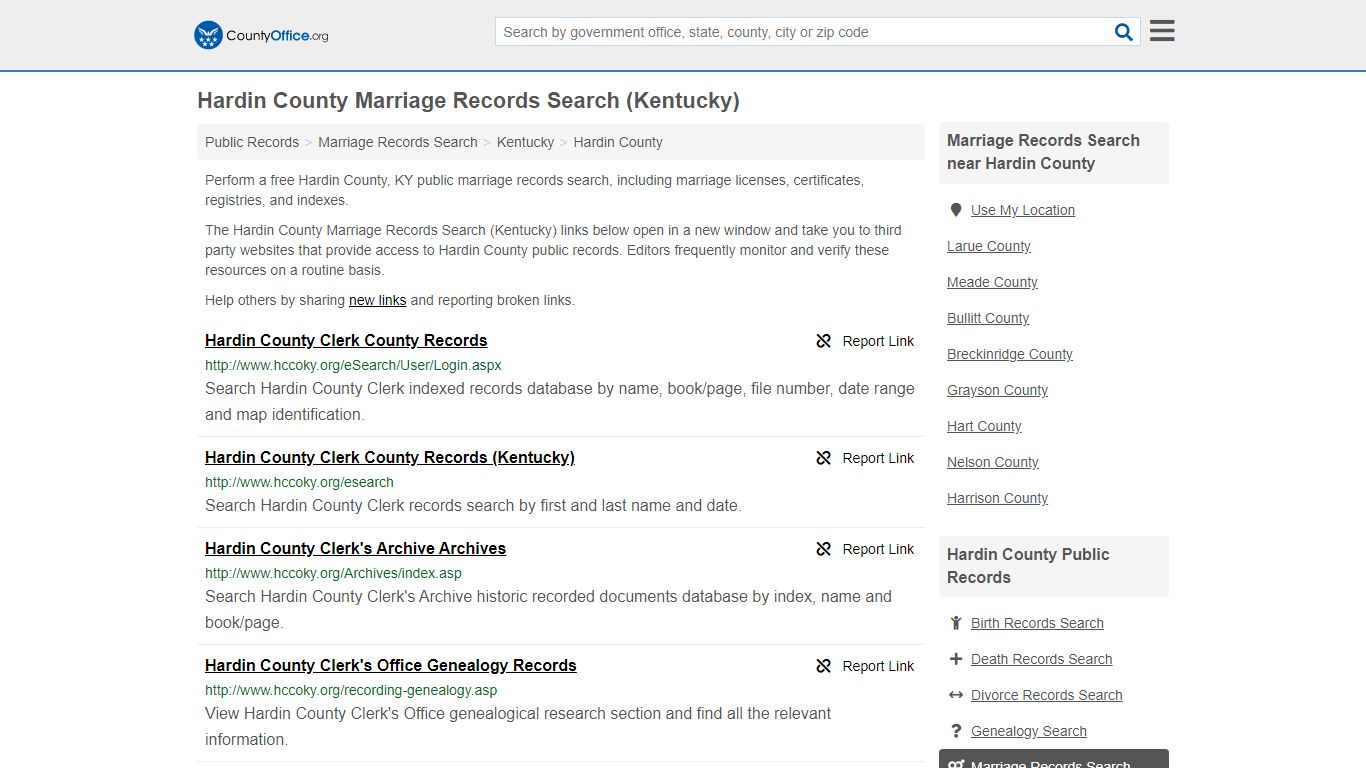 Marriage Records Search - Hardin County, KY (Marriage ...