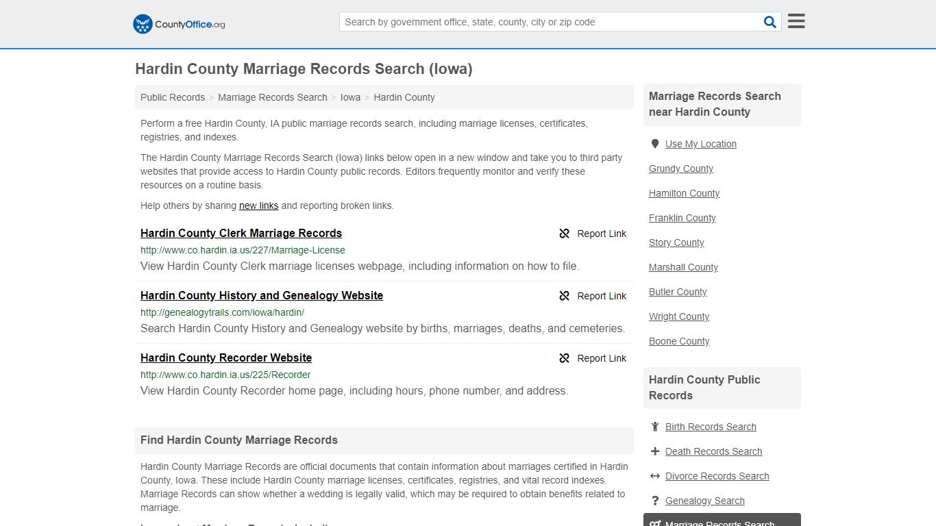 Marriage Records Search - Hardin County, IA (Marriage ...